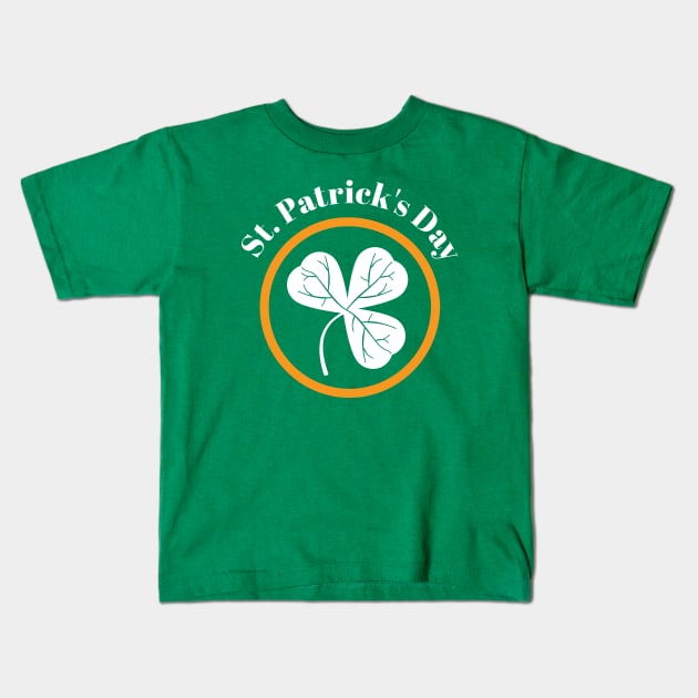 St Patrick's Day Shamrock Kids T-Shirt by dkdesigns27